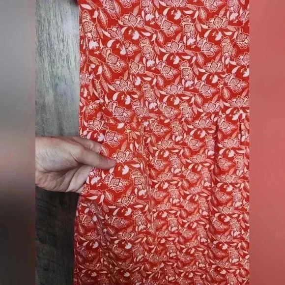 Boden Pheobe Jersey Dress Orange Sunset Jungle Bloom Size 8P Women's - Picture 9 of 13